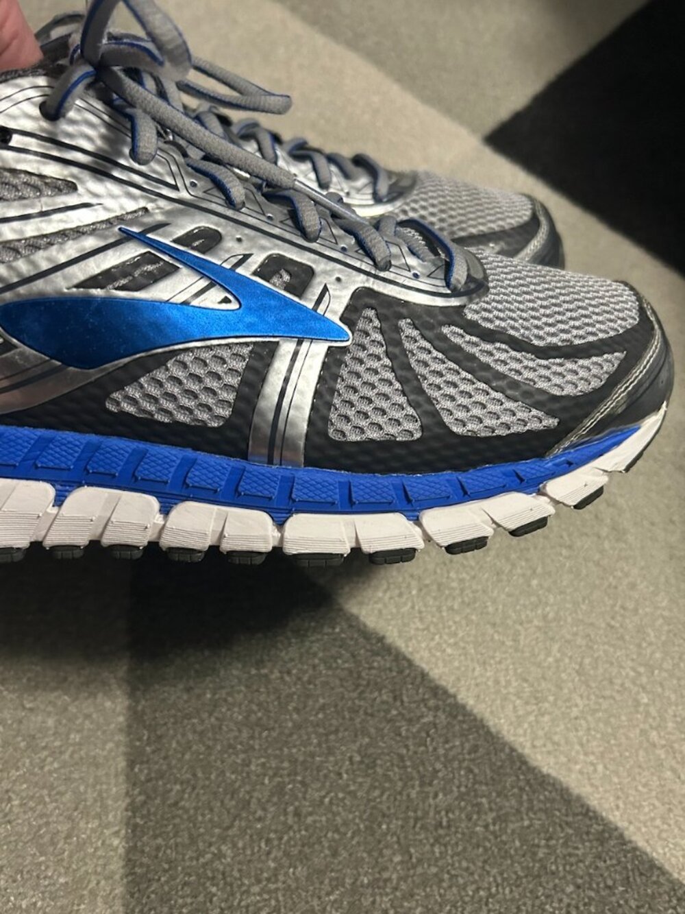 Brooks Beast '16 'Silver Electric Blue' Running Sneakers Men's Size 11.5 2E - Picture 3 of 16